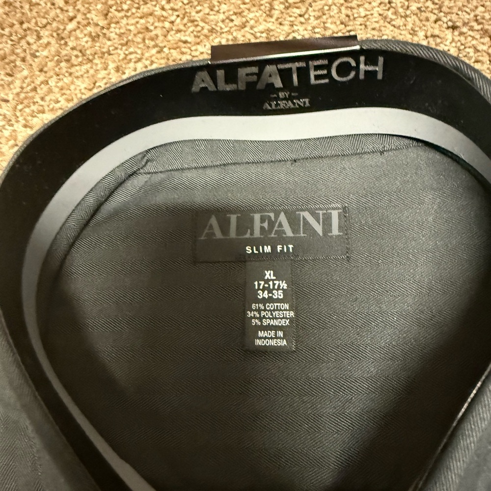 Alfani Men's Charcoal Dress Shirt - Picture 3 of 3